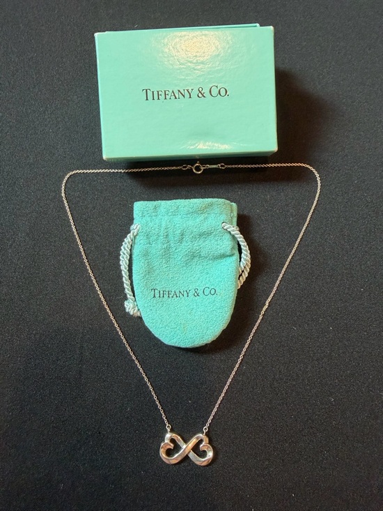 Tiffany & Co. Jewelry - Tiffany & Co. Silver Infinity Heart Necklace with Tiffany Blue Pouch